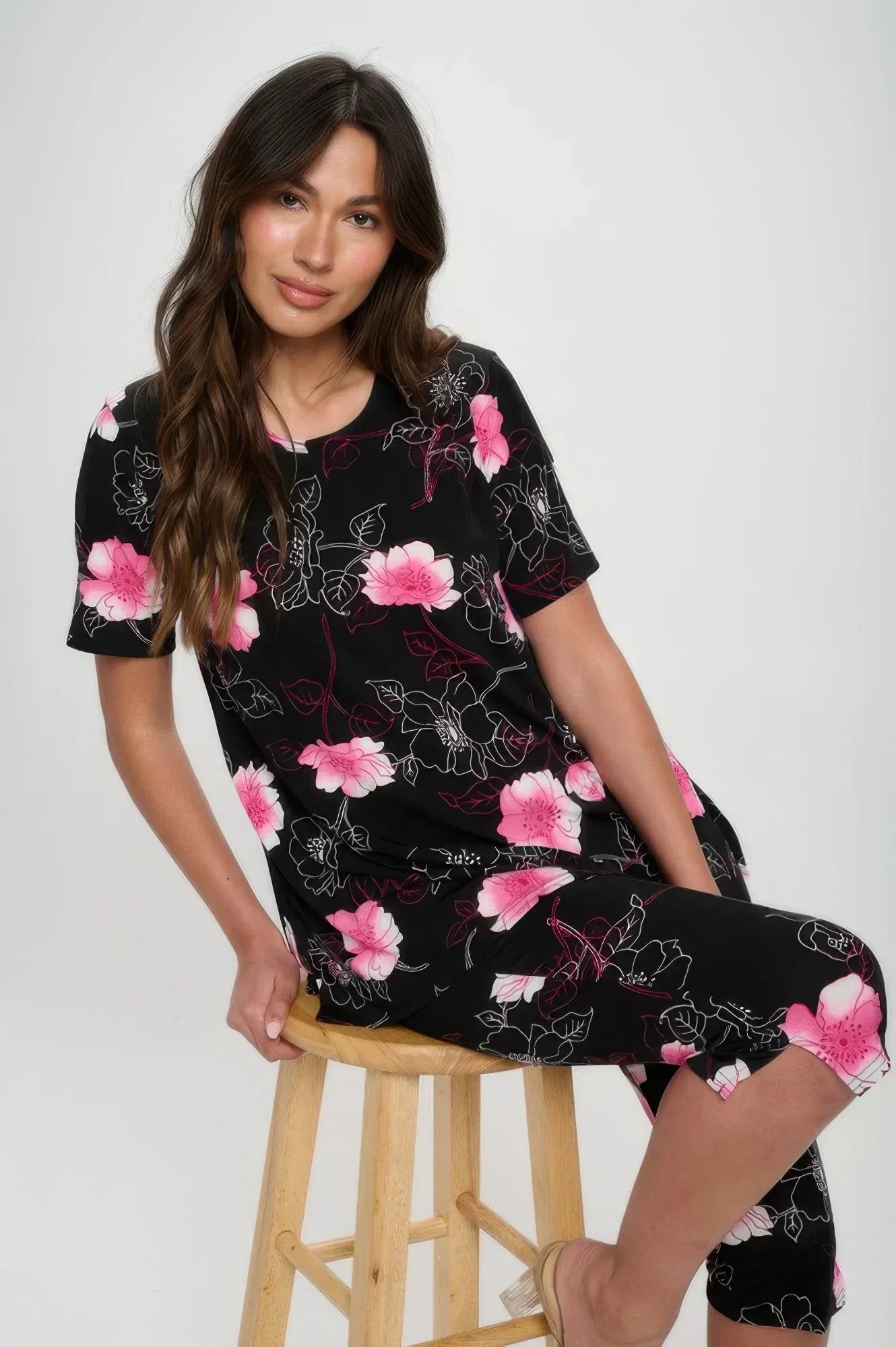 Matching Capri Pant Set In Plus Size | Mixtshop LLC Main image