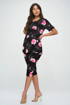 Matching Capri Pant Set In Plus Size | Mixtshop LLC