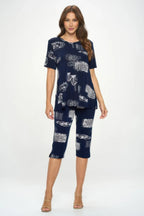 Plus Size Matching Capri Pant Set In Plus Size | Mixtshop LLC