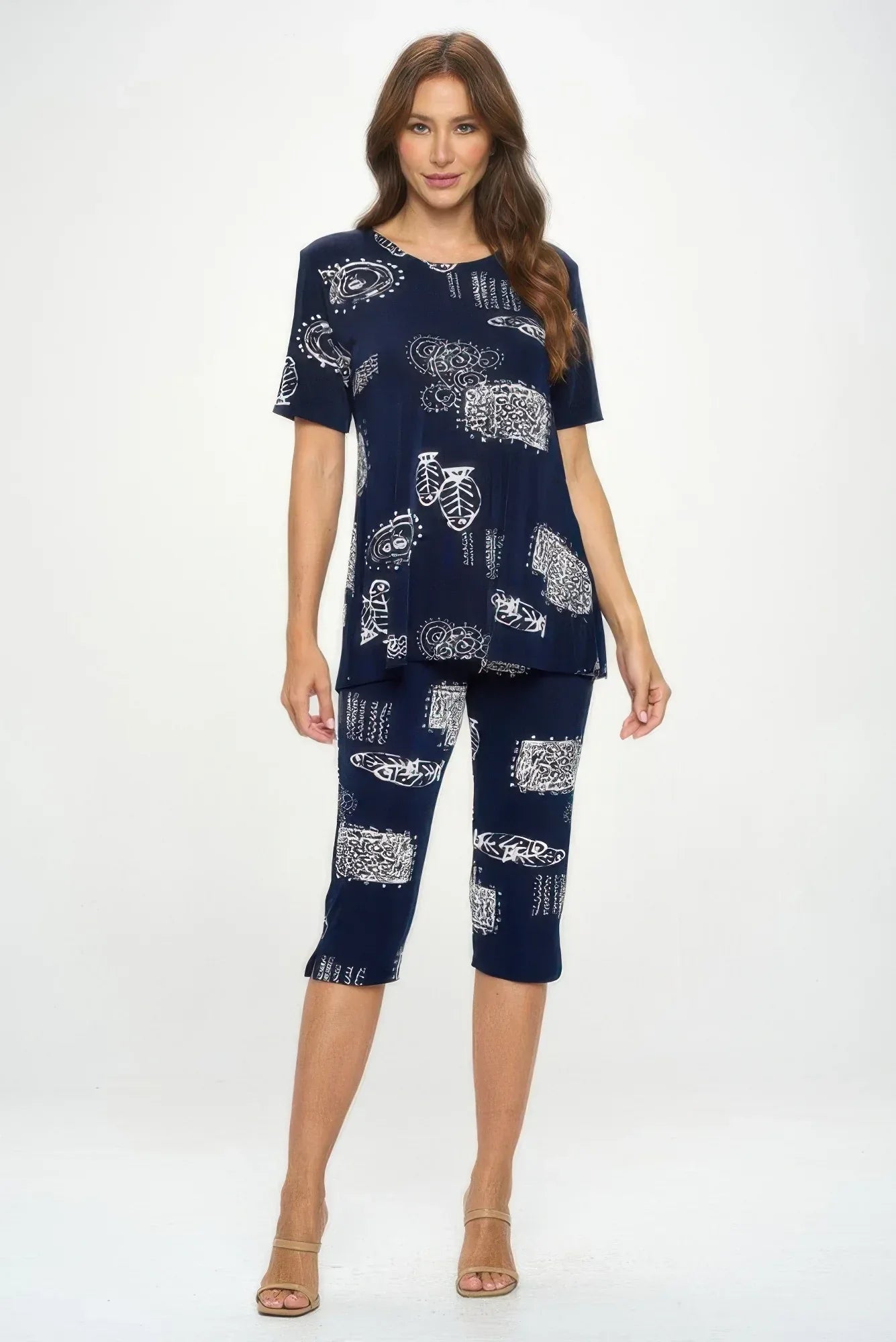Plus Size Matching Capri Pant Set In Plus Size | Mixtshop LLC