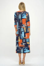 Hit V-neck Long Dress W/pocket | Mixtshop LLC