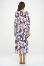 Hit V-neck Long Dress W/pocket | Mixtshop LLC