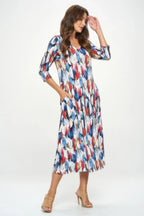 Hit V-neck Long Dress W/pocket | Mixtshop LLC