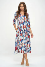 Hit V-neck Long Dress W/pocket | Mixtshop LLC