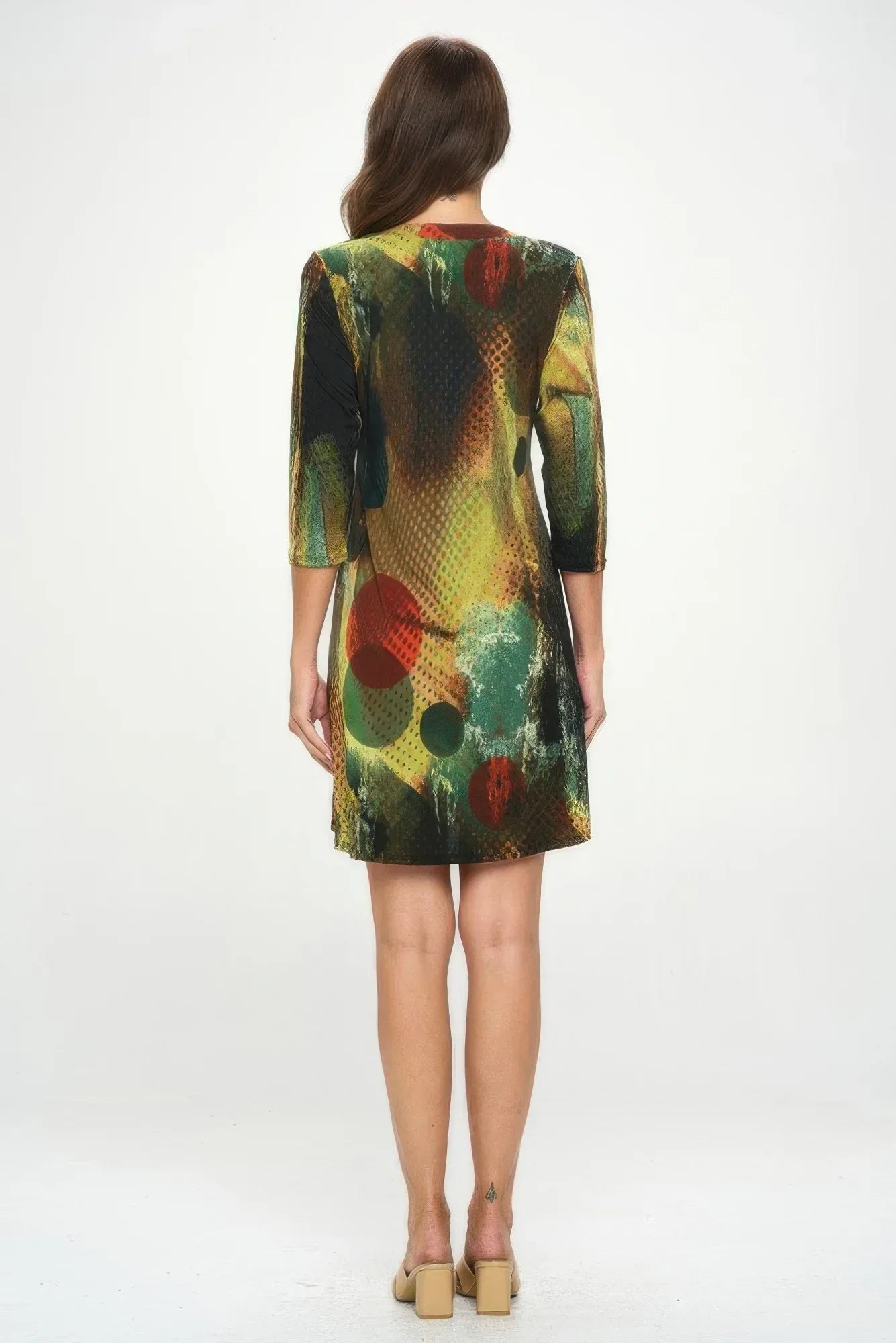 Hit Notch Neck Quarter Sleeve Dress | Mixtshop LLC