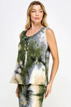 Andante Tie Dye Print Sleeveless Tank Top | Mixtshop LLC