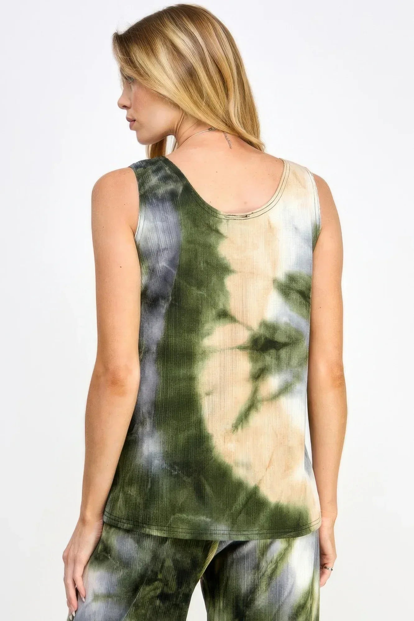 Andante Tie Dye Print Sleeveless Tank Top | Mixtshop LLC