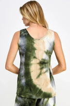 Andante Tie Dye Print Sleeveless Tank Top | Mixtshop LLC