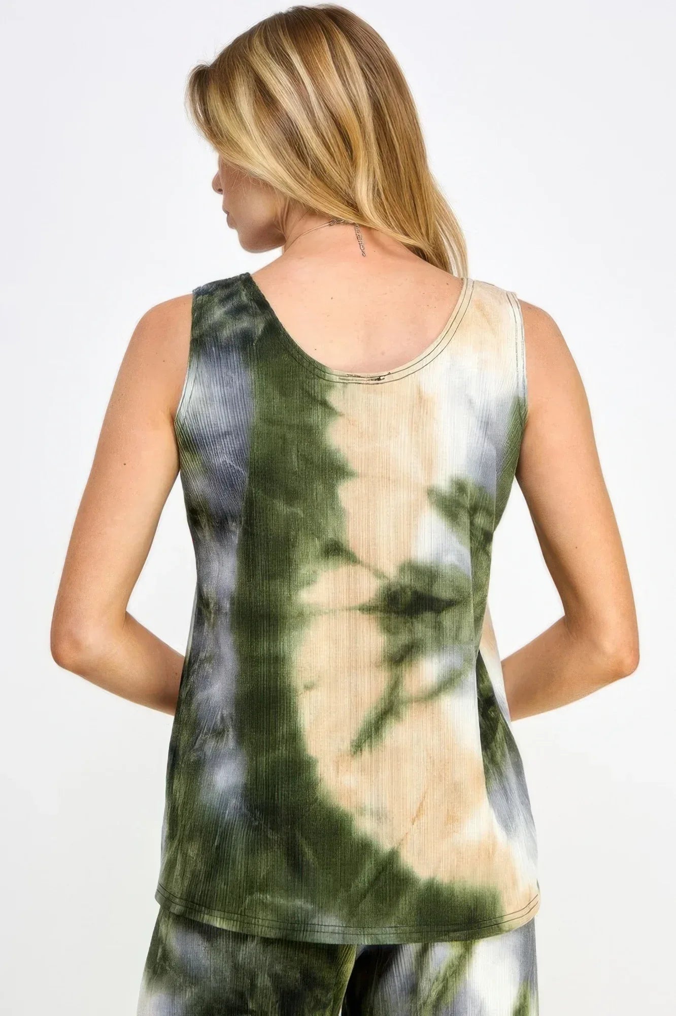 Andante Tie Dye Print Sleeveless Tank Top | Mixtshop LLC