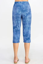 Plus Size Denim Print Bns Capri Pants | Mixtshop LLC