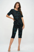 Plus Size Bns Capri Pants Set | Mixtshop LLC