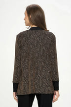 Glitter Nylon Long Sleeve Contrast Jacket | Mixtshop LLC