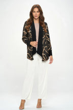 Glitter Long Sleeve Contrast Jacket | Mixtshop LLC