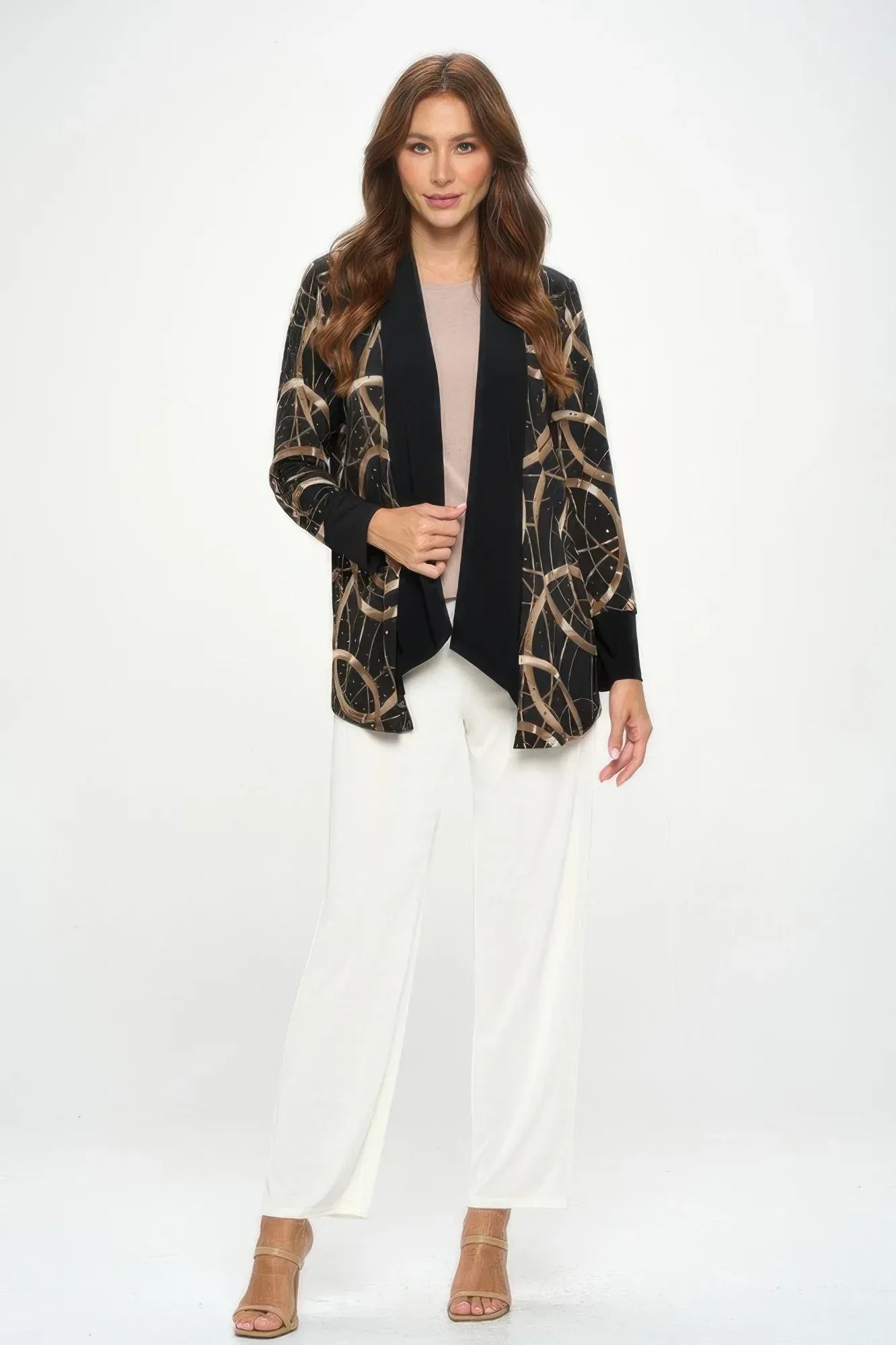 Glitter Long Sleeve Contrast Jacket | Mixtshop LLC