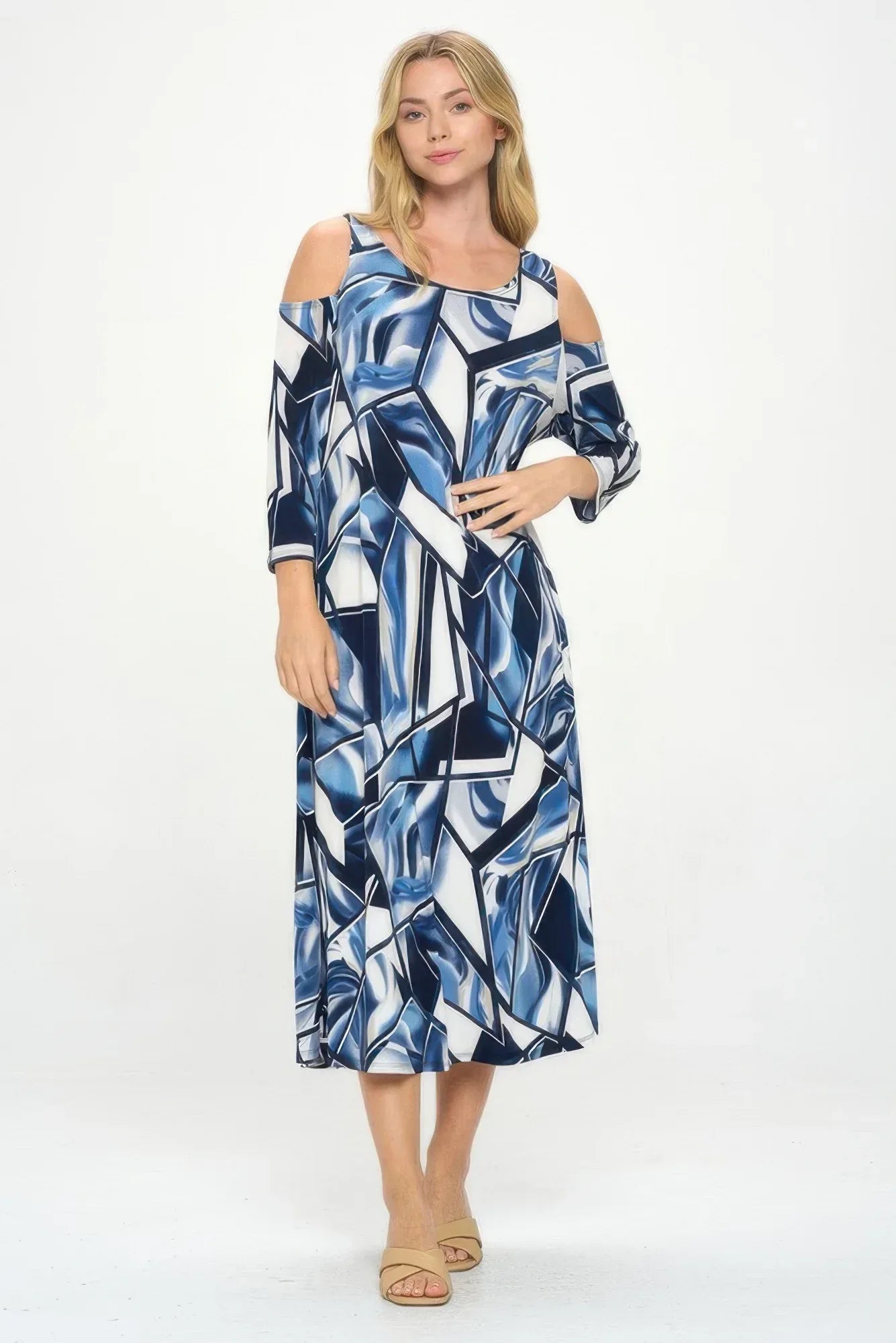 Hit Open Shoulder Long Dress | Mixtshop LLC Main image