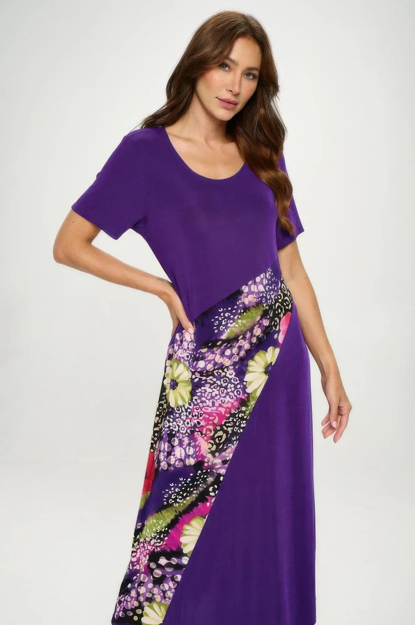 Bns Contrast Maxi Dress | Mixtshop LLC