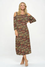 Hit Open Shoulder Long Dress | Mixtshop LLC