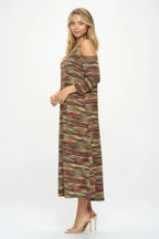 Hit Open Shoulder Long Dress | Mixtshop LLC