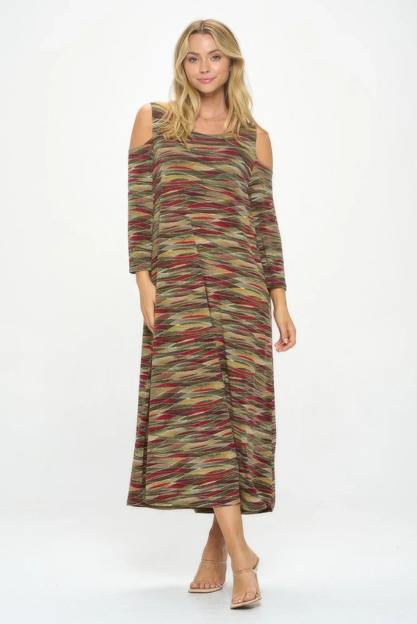 Hit Open Shoulder Long Dress | Mixtshop LLC