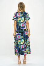 Hit V-neck Long Dress W/pocket | Mixtshop LLC