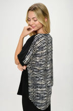 Hit Inbinding Neck Contrast Dolman Sleeve Top | Mixtshop LLC