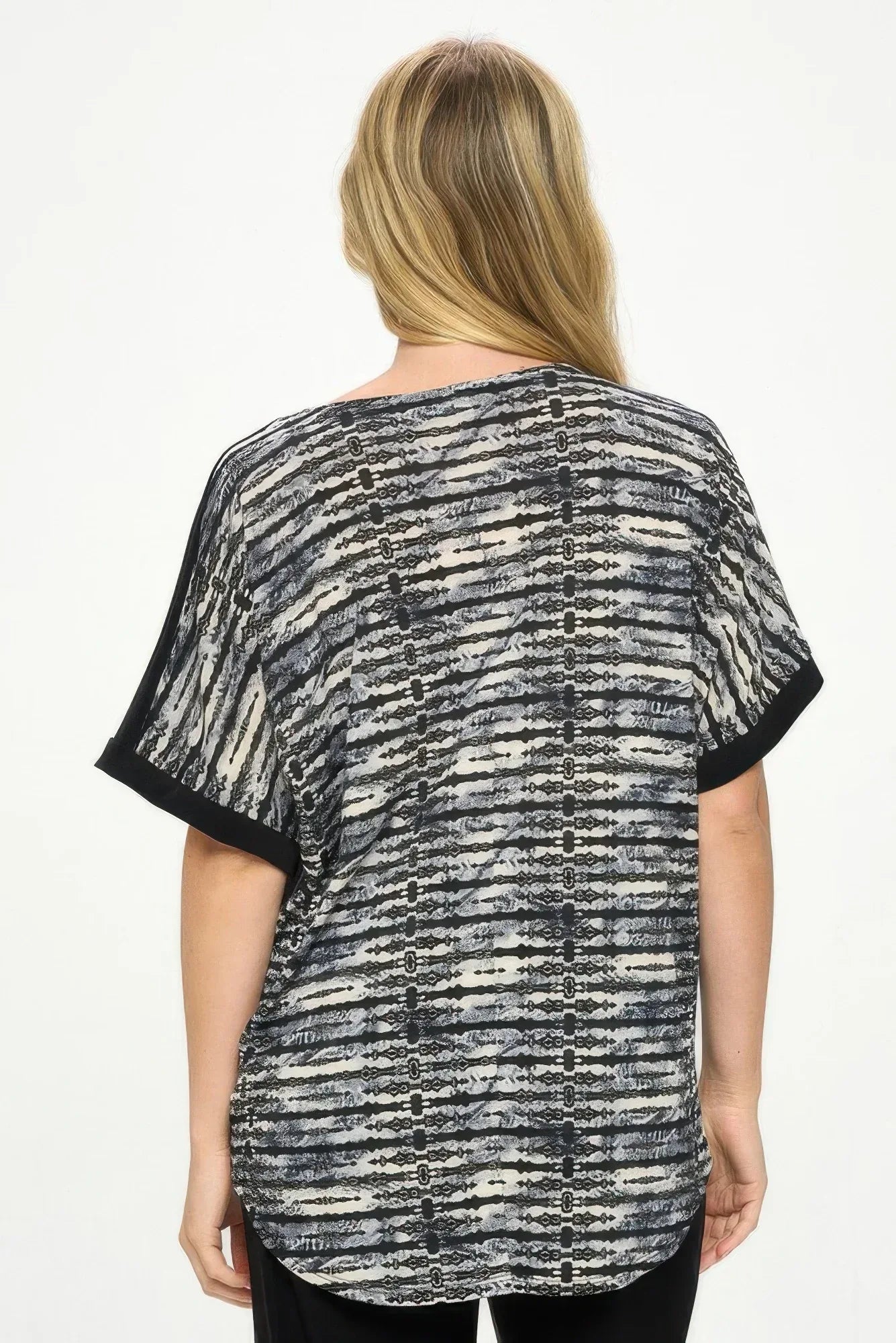 Hit Inbinding Neck Contrast Dolman Sleeve Top | Mixtshop LLC