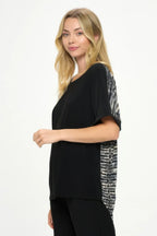 Hit Inbinding Neck Contrast Dolman Sleeve Top | Mixtshop LLC
