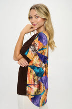 Hit Inbinding Neck Contrast Dolman Sleeve Top | Mixtshop LLC