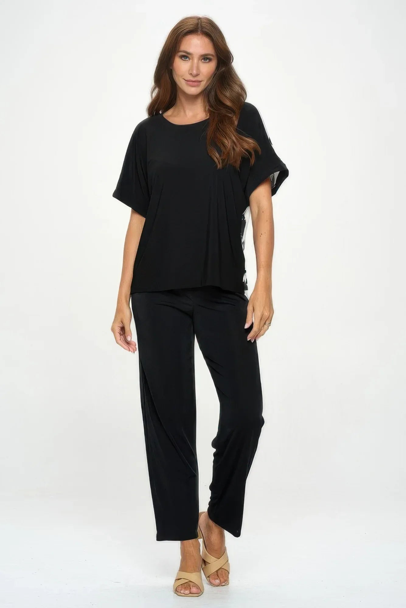 Hit Inbinding Neck Contrast Dolman Sleeve Top | Mixtshop LLC