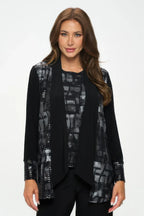 Nylon Foil Sequin Contrast Jacket | Mixtshop LLC