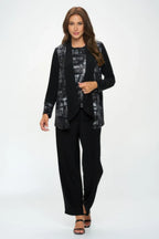 Nylon Foil Sequin Contrast Jacket | Mixtshop LLC
