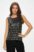 Nylon Foil Contrast Tank Top | Mixtshop LLC