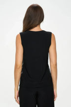 Nylon Foil Contrast Tank Top | Mixtshop LLC