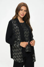Nylon Foil Sequin Contrast Jacket | Mixtshop LLC
