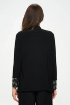 Nylon Foil Sequin Contrast Jacket | Mixtshop LLC