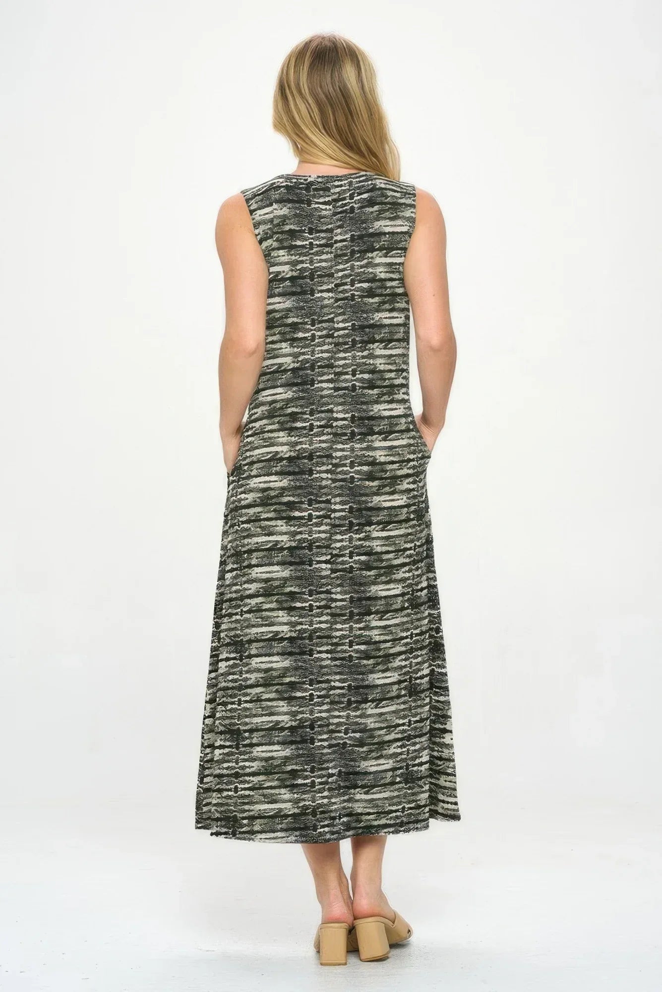 Hit V-neck Bias Long Dress W/pocket | Mixtshop LLC