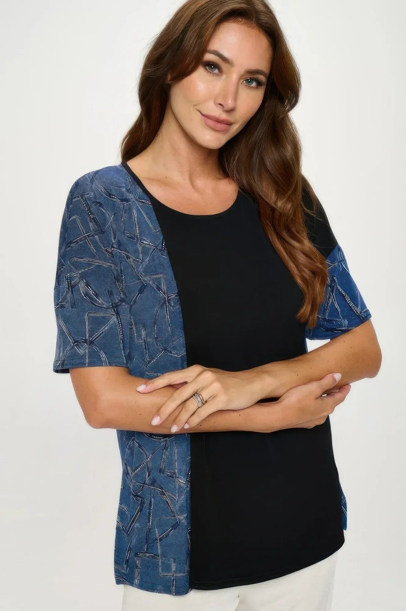 Hit Round Neck Short Sleeve Top | Mixtshop LLC Main image