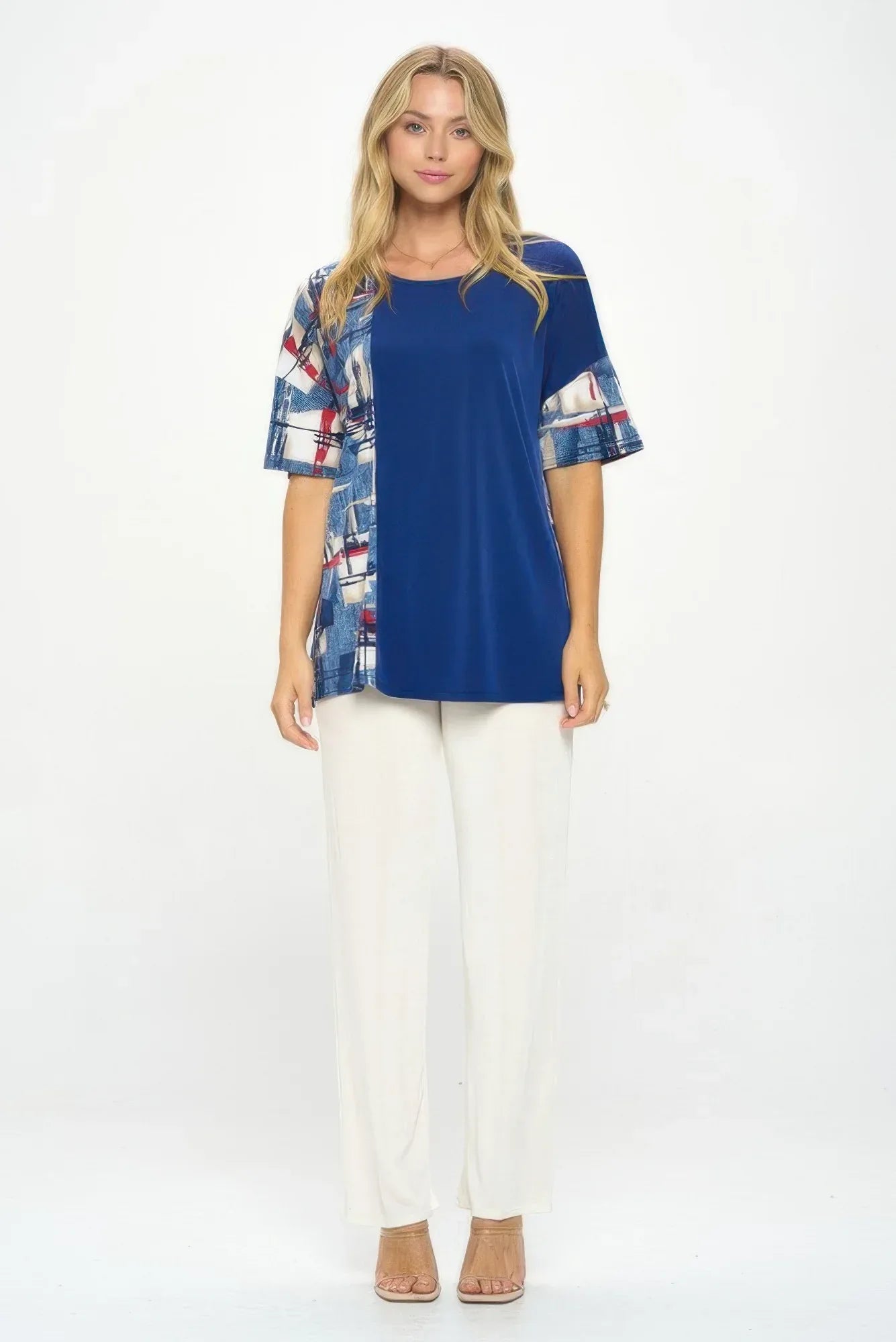 Hit Round Neck Short Sleeve Top | Mixtshop LLC