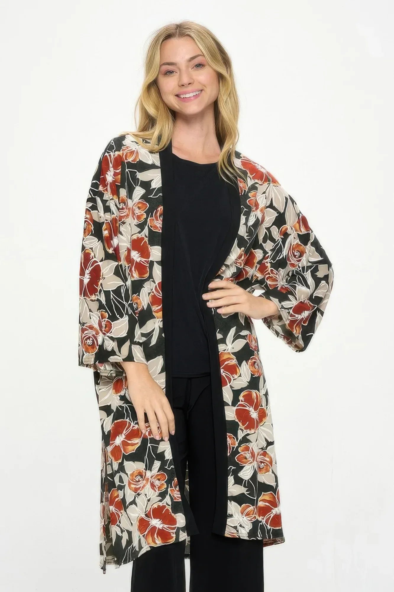 Hit Kimono Long Jacket W/pocket | Mixtshop LLC