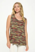 Hit Print Sleeveless Tank Top | Mixtshop LLC
