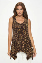 Print Hit Shark Bite Hem Tank | Mixtshop LLC