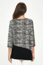 Round Neck Quarter Sleeve Top | Mixtshop LLC