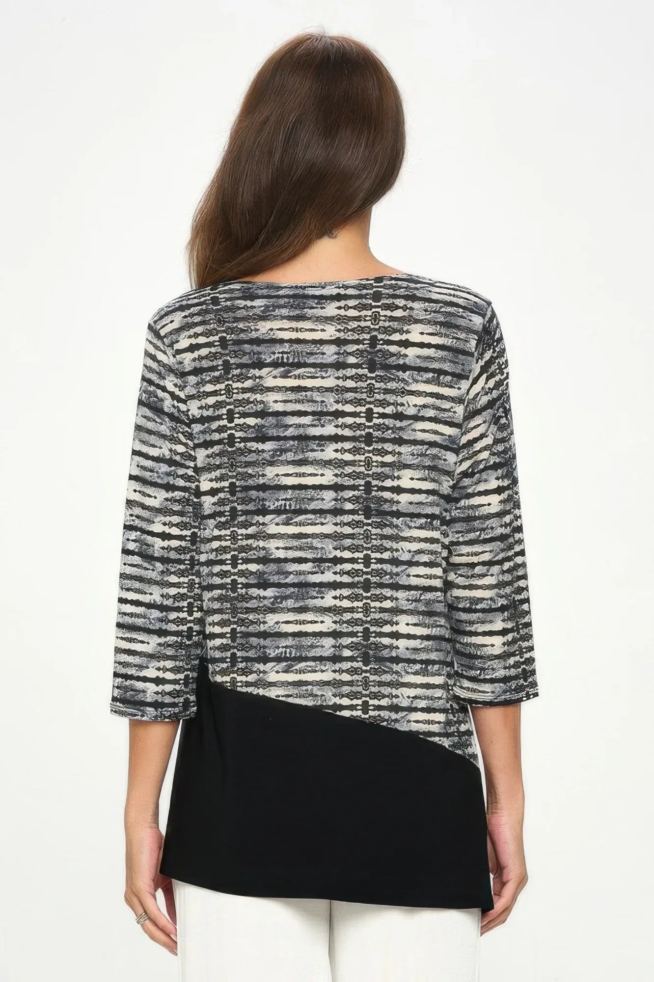 Round Neck Quarter Sleeve Top | Mixtshop LLC