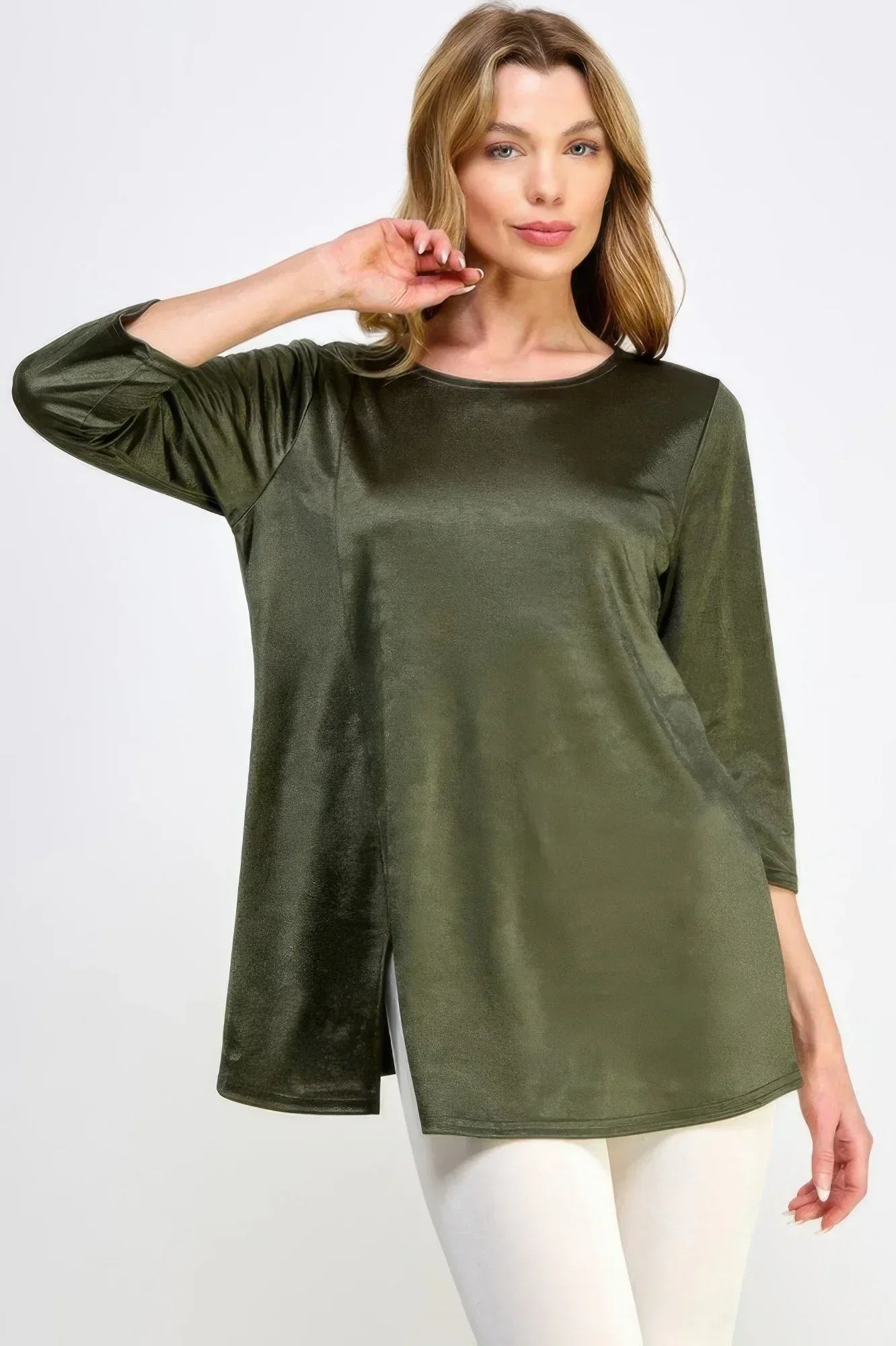 Washed Satin Elegance Top | Mixtshop LLC