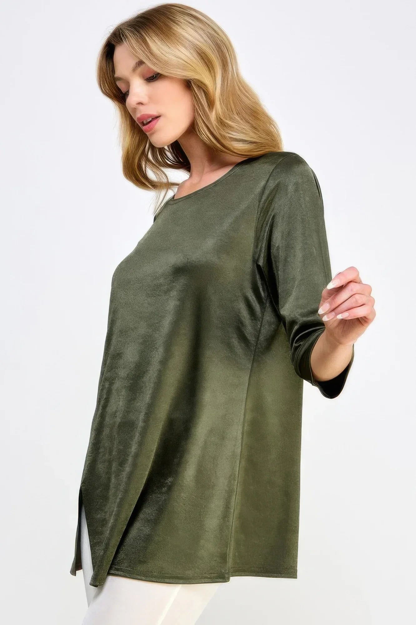 Washed Satin Elegance Top | Mixtshop LLC