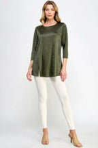 Washed Satin Elegance Top | Mixtshop LLC