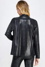 Long Sleeve Pleather Snake Skin Look Jacket | Mixtshop LLC