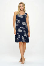 Sleeveless Tank Dress with Round Neckline | Mixtshop LLC