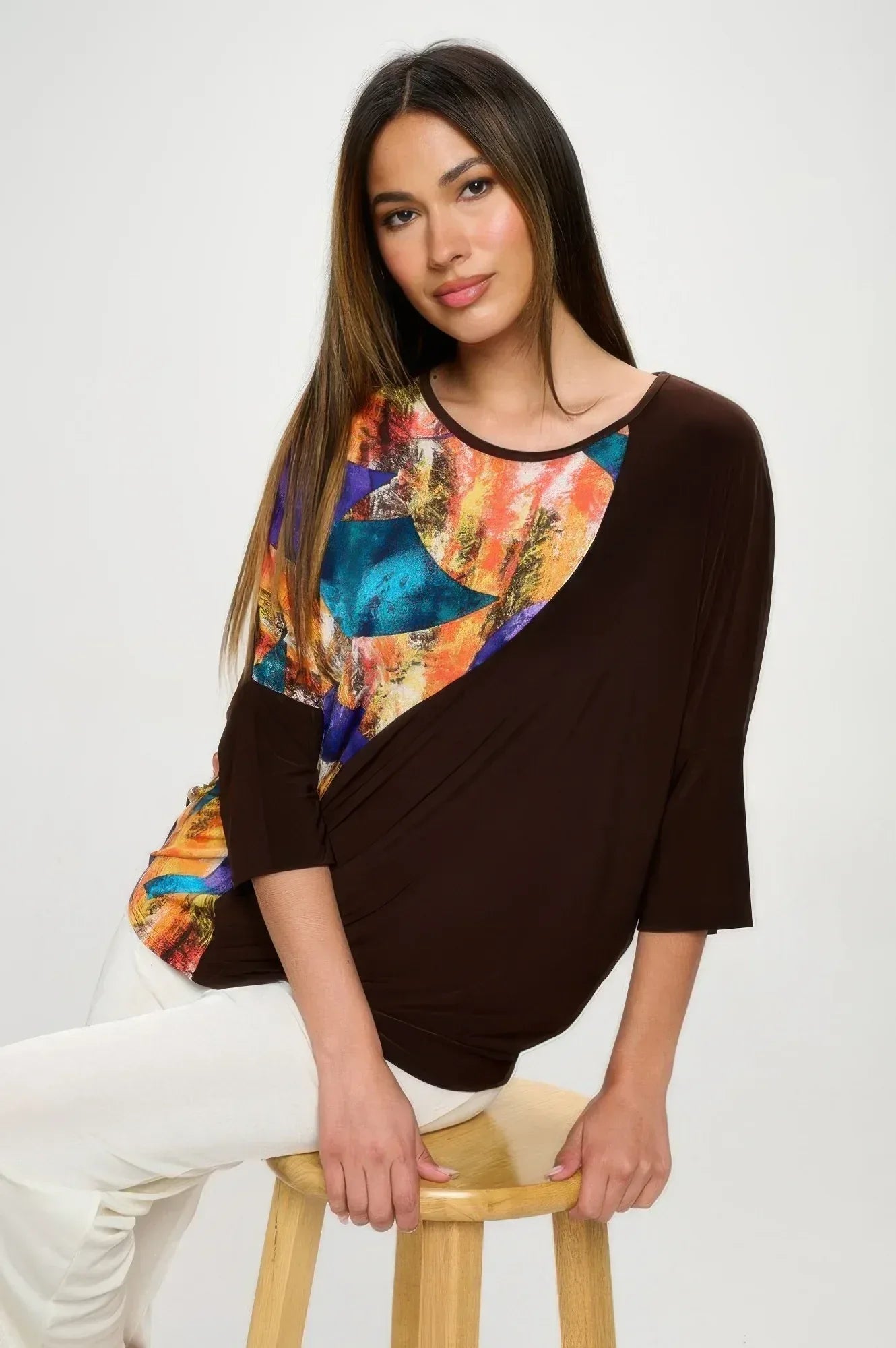 Contrast Print Top | Mixtshop LLC