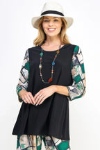 Colorblock Round Neck Top | Mixtshop LLC
